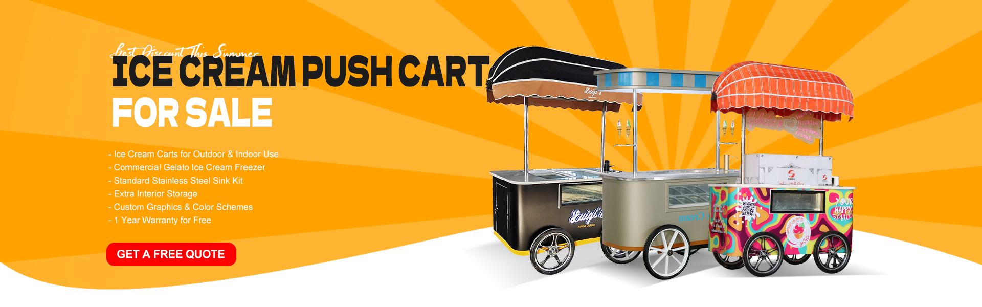 portable ice cream carts for sale
